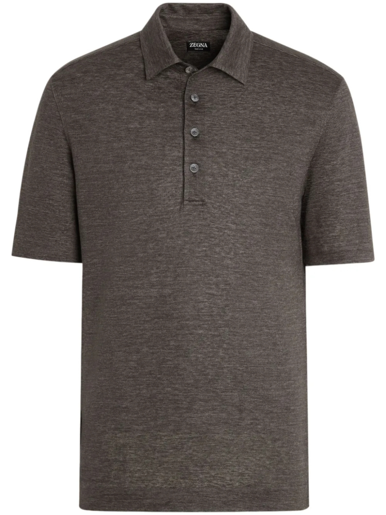 

Льняная рубашка поло Zegna, коричневый