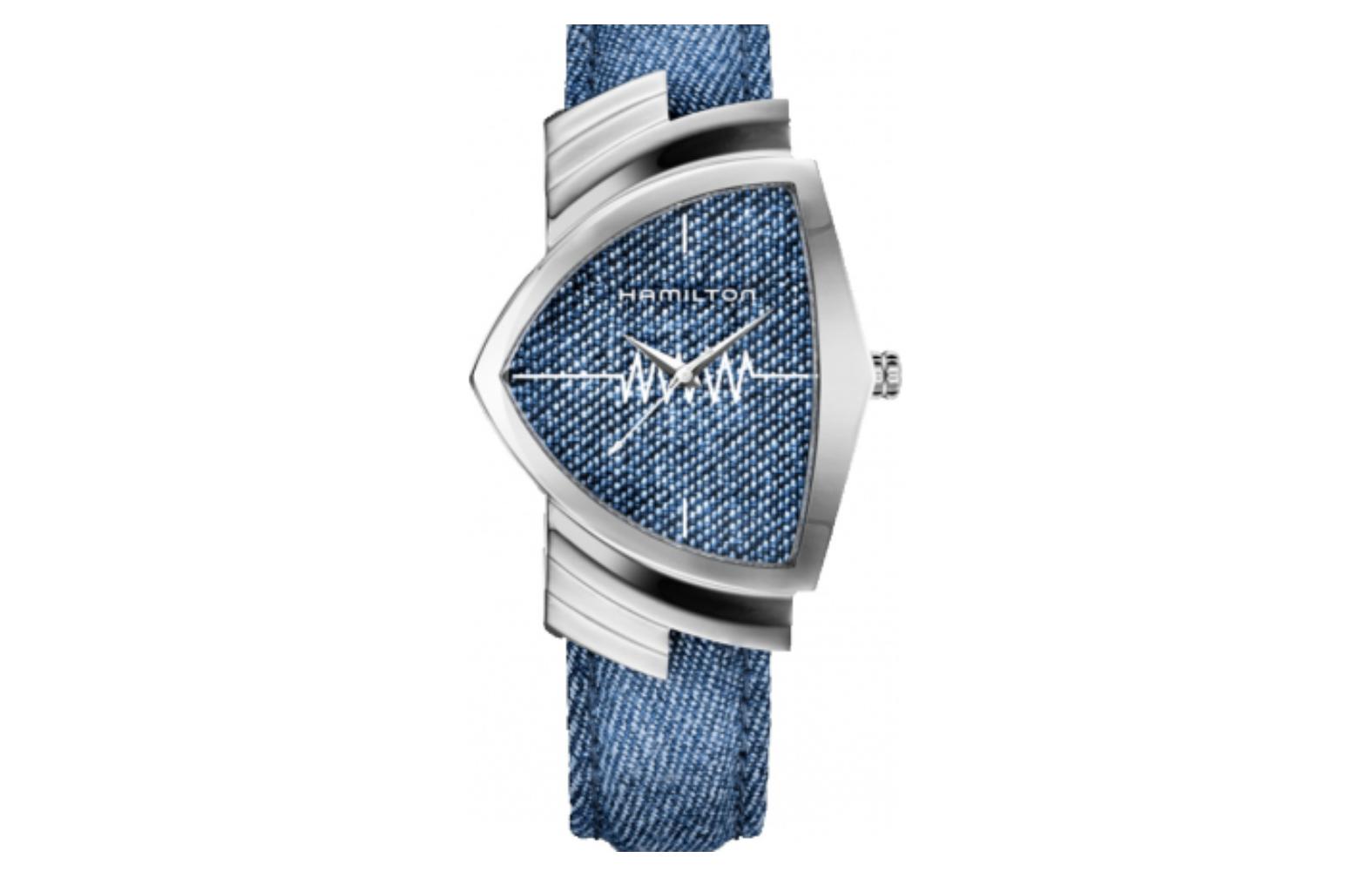 

Hamilton Часы Adventure Collection Quartz Movement Unisex Watch 32.3*50.3mm Blue Dial Stainless Steel Case Canvas Strap, Blue Dial