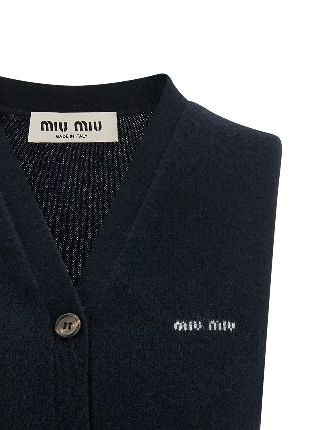 Кардиган-жилет Miu Miu, синий — фото 3