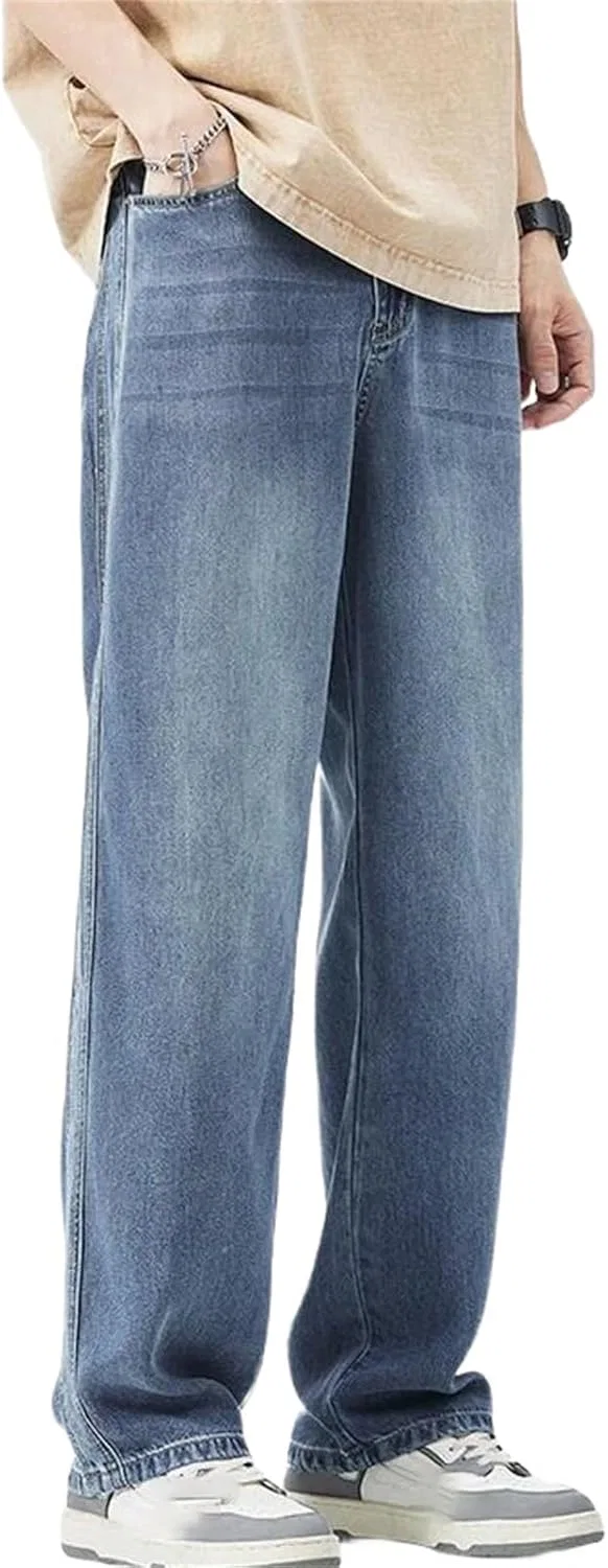 Джинсы широкие джинсовые брюки Light Blue