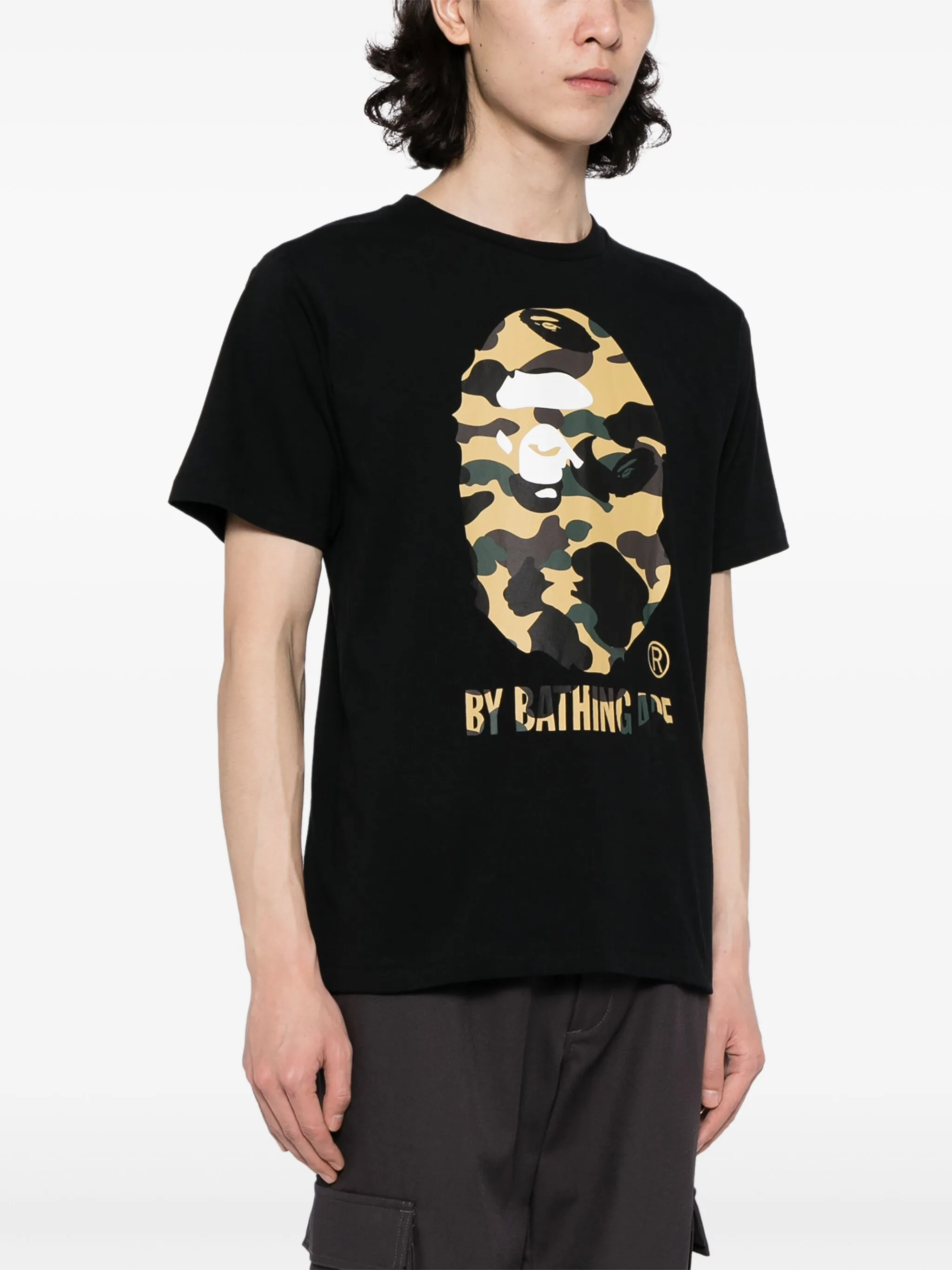 Футболка с принтом Camo Big Ape A Bathing Ape, черный — фото 3