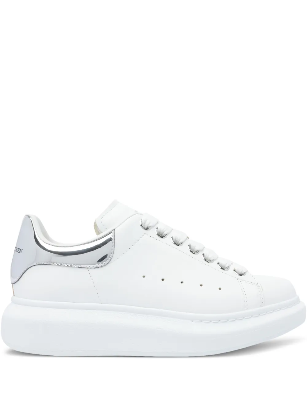 Кроссовки с эффектом металлик Alexander McQueen, белый