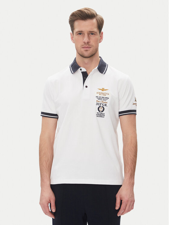 

Рубашка поло стандартный крой 251PO1853P191 Aeronautica Militare, белый
