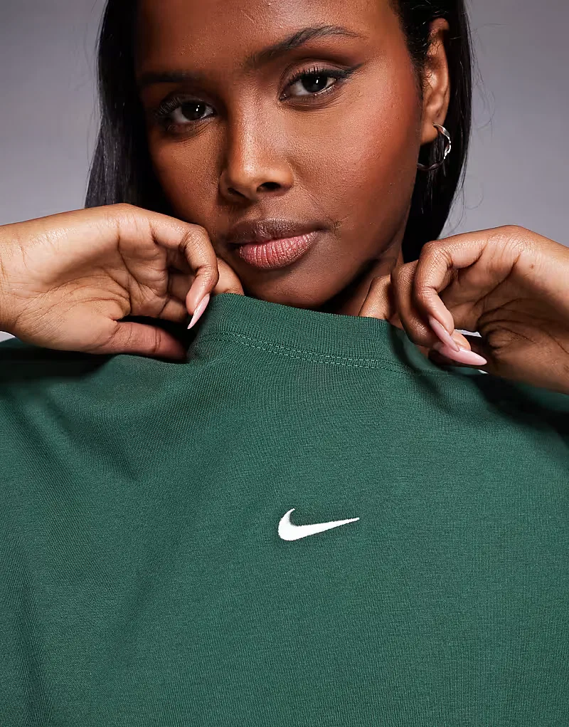 Классическая футболка Nike оверсайз, зеленый — фото 2