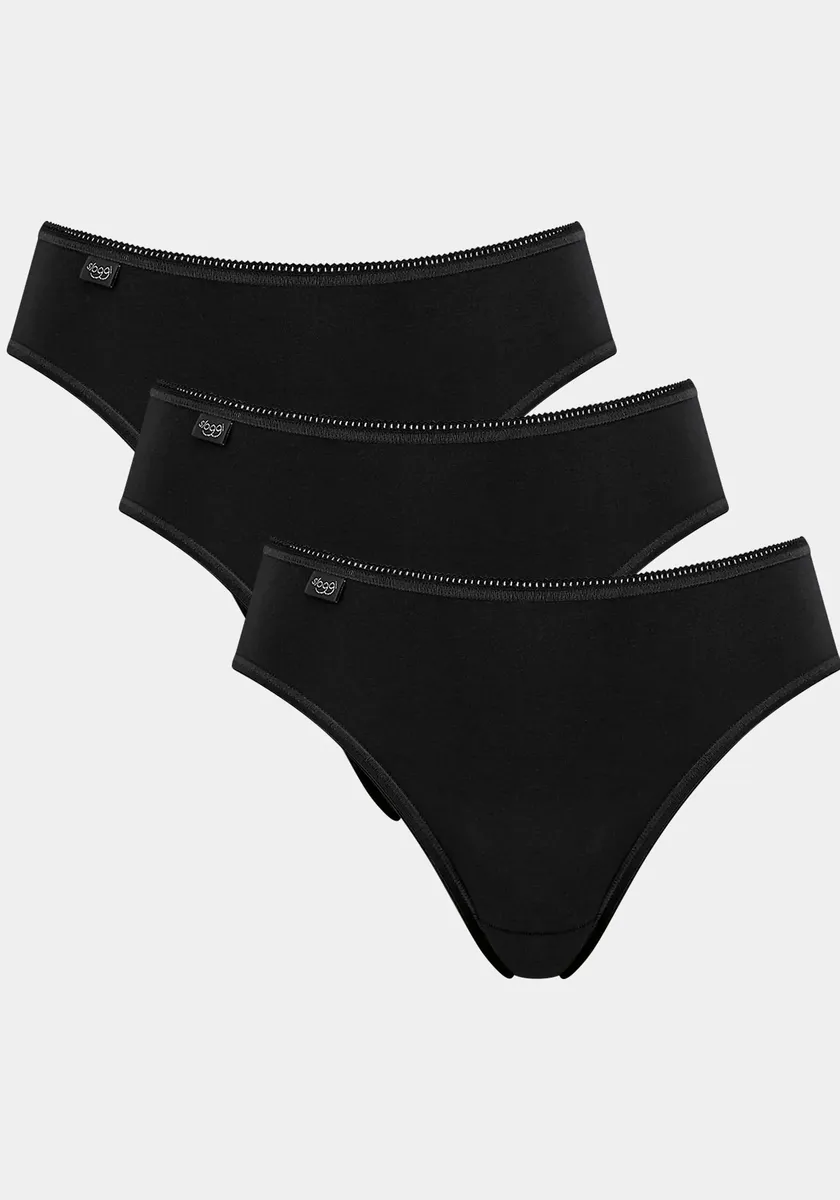 

Трусы-брюки sloggi "24/7 Cotton Tai C3P" (3 шт. в упаковке), высокое качество изготовления, плоские швы, удобный эластичный пояс, черный