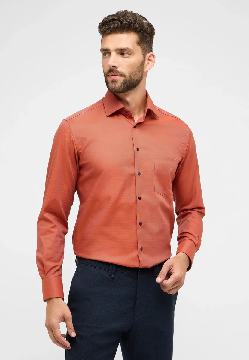 

Рубашка Eterna с длинными рукавами "MODERN FIT", терракотовый