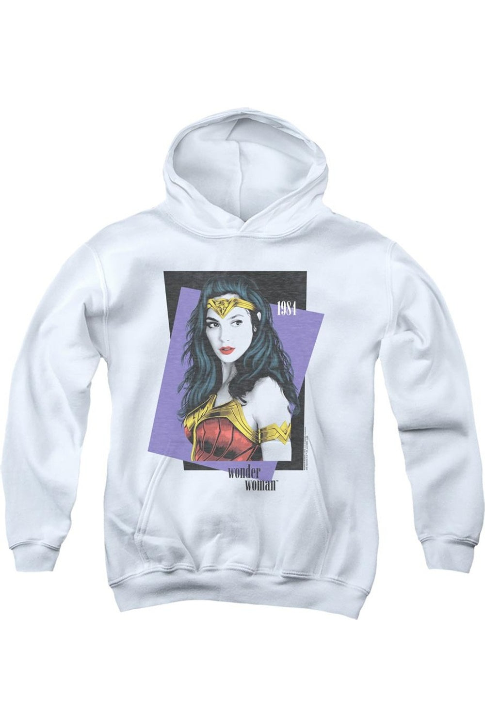

Толстовка с капюшоном Wonder Woman 84 Strike A Pose для детей Gildan, белый