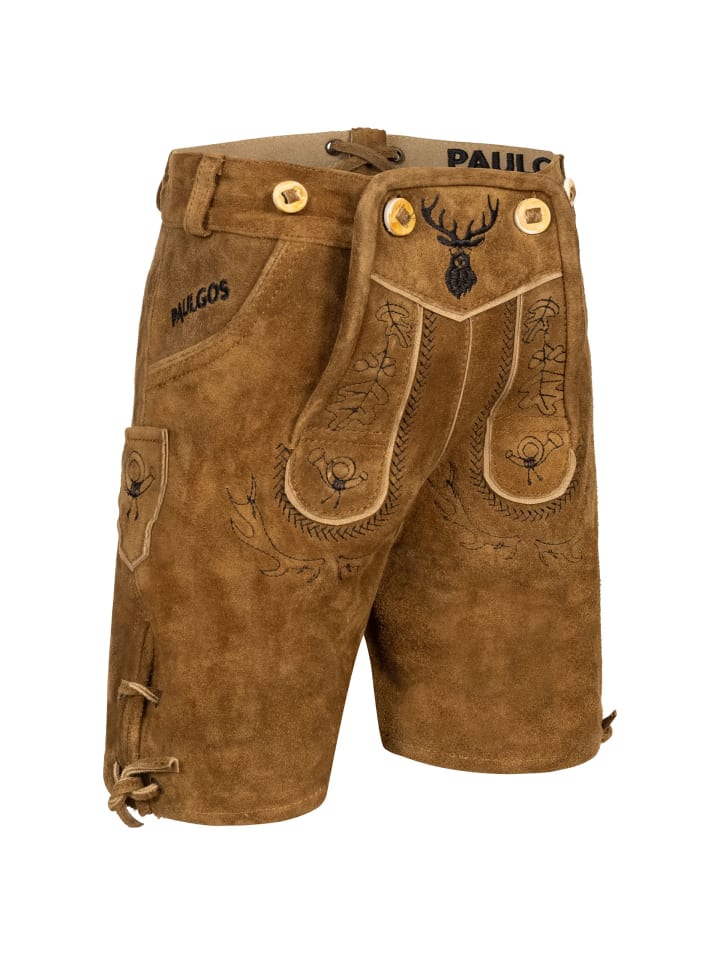 

PAULGOS Кожаные шорты, натуральная кожа KK2 светло-коричневого цвета