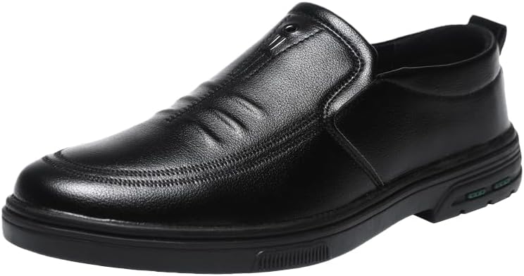 

Мужские модные лоферы - низкие, с плоской подошвой, с круглым носком, рабочая обувь для офиса. Удобные и мягкие. Подходят для всех сезонов и для офисной носки Spkfhd, черный