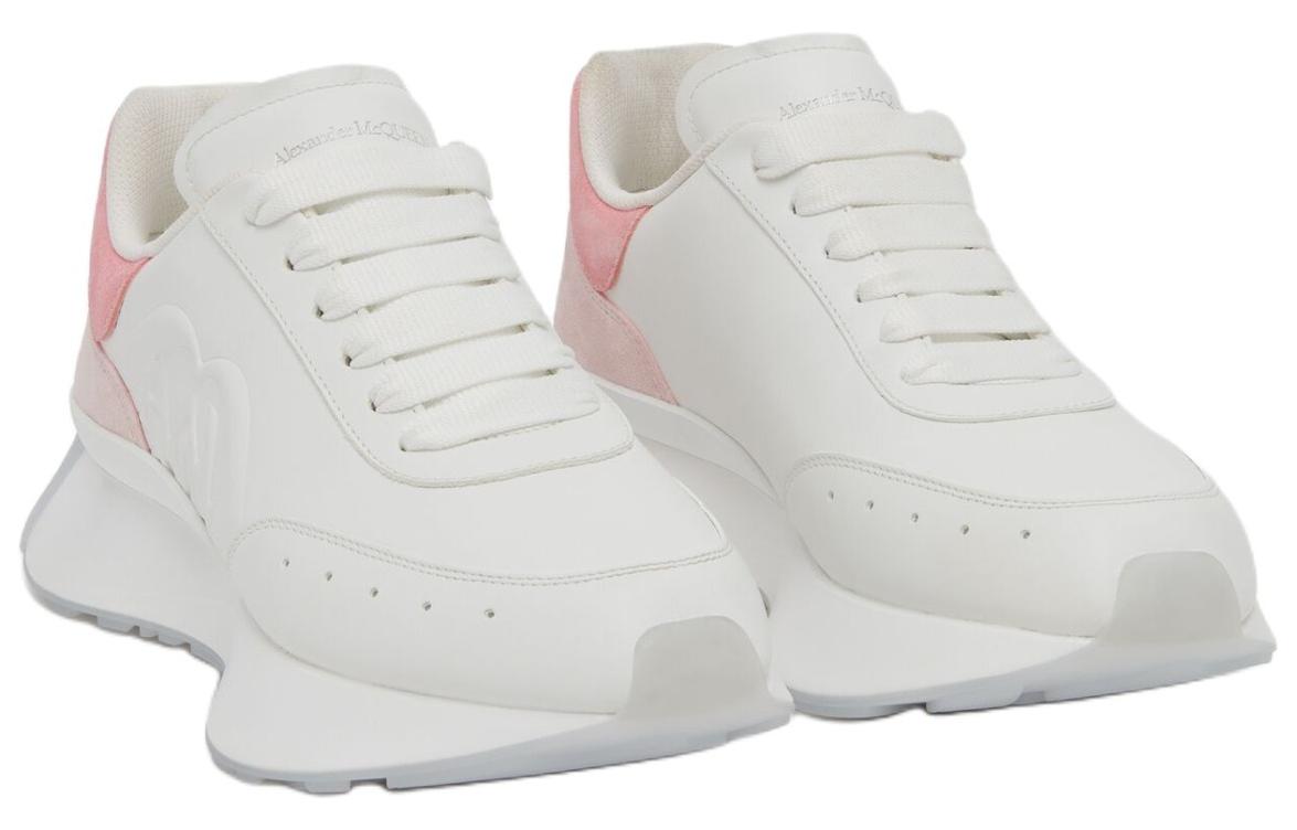 Кроссовки Sprint Runner Low-Top женские Alexander McQueen, бело-розовые — фото 3