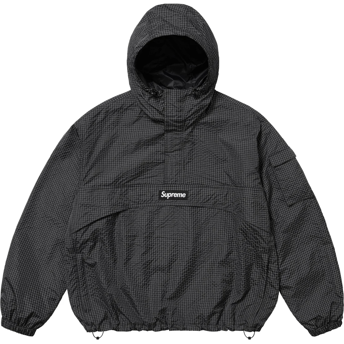 

Supreme Анорак из светоотражающей ткани рипстоп, Black