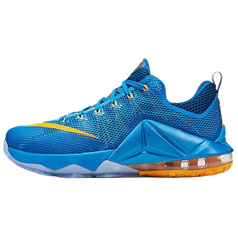 

Nike Баскетбольные кроссовки Lebron 12 с низким верхом, противоскользящие, износостойкие, синие, мужские