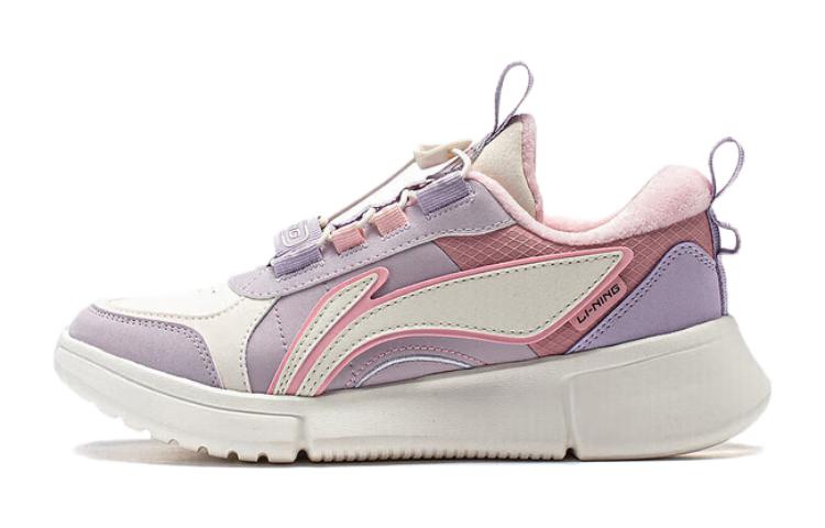 

LINING YOUNG Коллекция Sports Life, нескользящие низкие кроссовки для детей, розовые, фиолетовые, подростковые