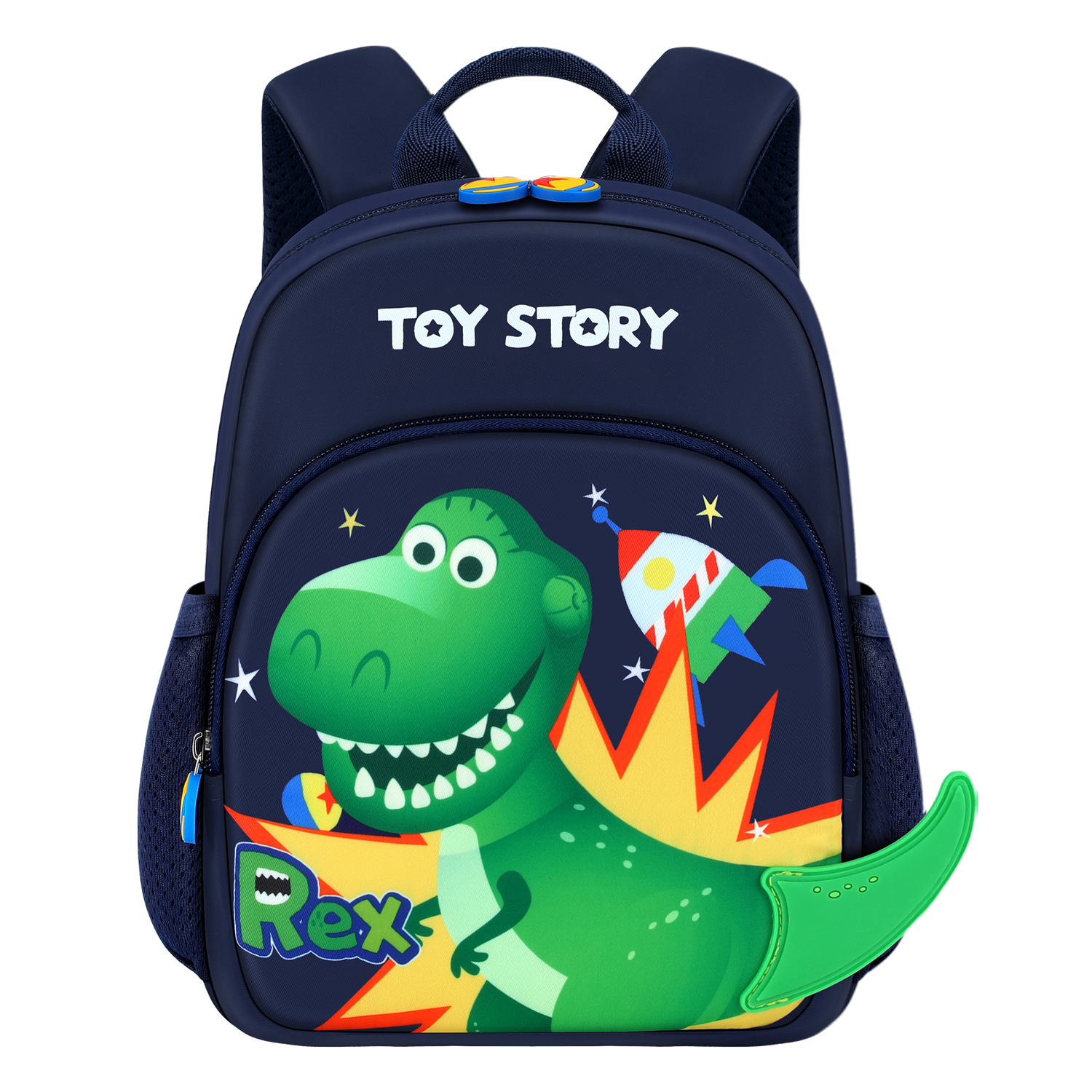 

Disney Полиэстеровый рюкзак для школьников с двойными лямками, Rex Fun Backpack