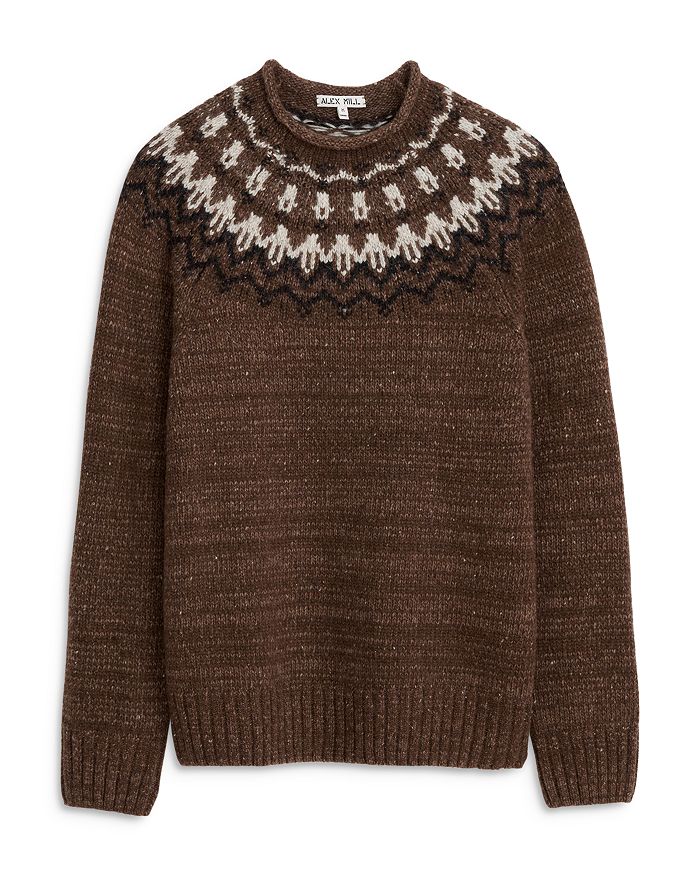 

Шерстяной свитер Alex Fair Isle Alex Mill, коричневый