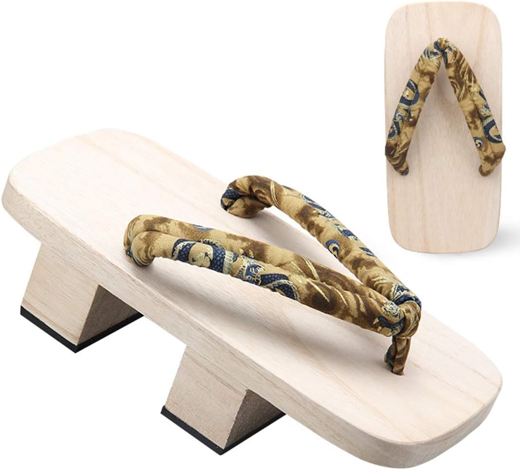 

Ez-sofei Мужские японские традиционные косплей сабо Деревянные сандалии Гэта, желтый