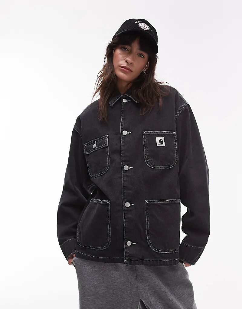 

Джинсовая куртка Carhartt WIP OG Michigan черного цвета, Черный, Джинсовая куртка Carhartt WIP OG Michigan черного цвета