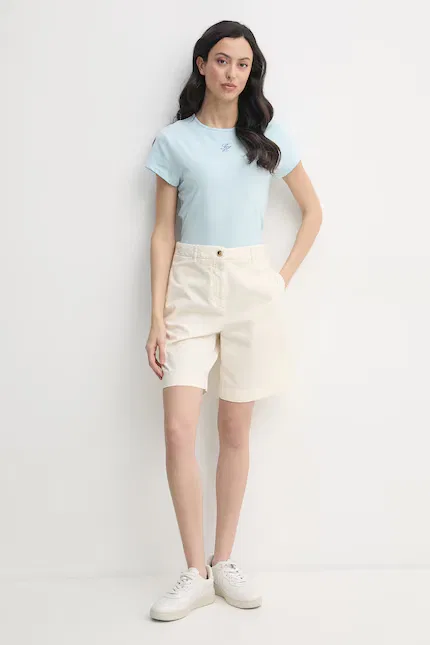 Шорты из эластичного хлопка chino Tommy Hilfiger, бежевый — фото 2