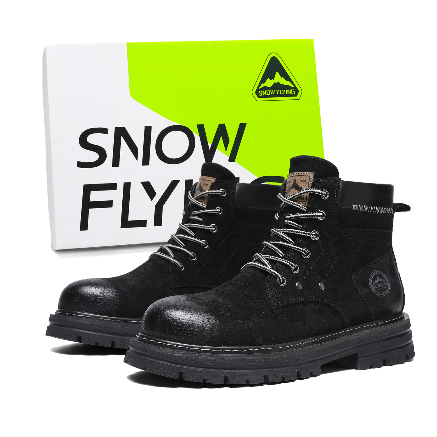 

SNOW FLYING Зимние тактические ботинки Crew Martin унисекс универсальные черные классические, цвет Versatile Black (Classic)