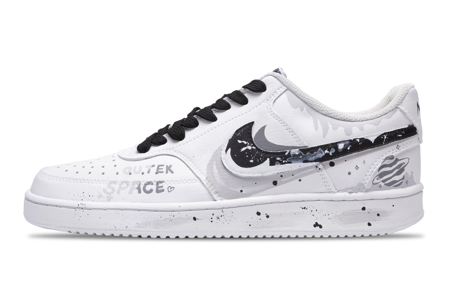 

Кроссовки Nike Court Vision 1 Skateboard Shoes Men Low-Top Black/White, Черный, Кроссовки Nike Court Vision 1 Skateboard Shoes Men Low-Top Black/White