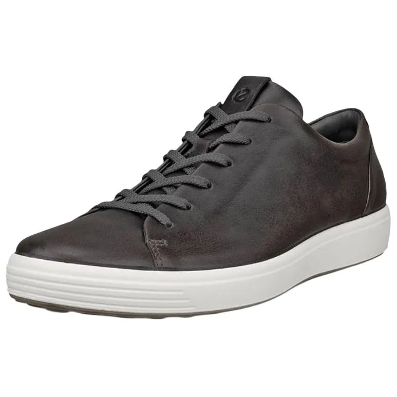 Ecco Soft 7 Leather Low top Skateboard Shoes мужские Black Gray — фото 3