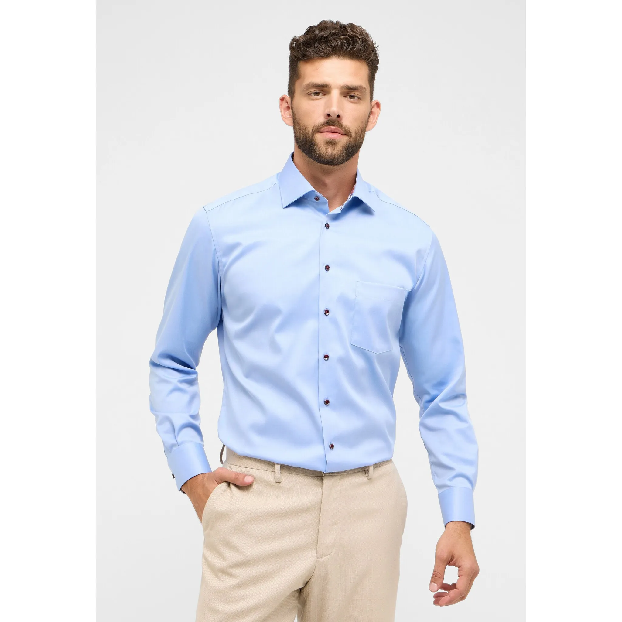

Рубашка Eterna с длинными рукавами "MODERN FIT", синий