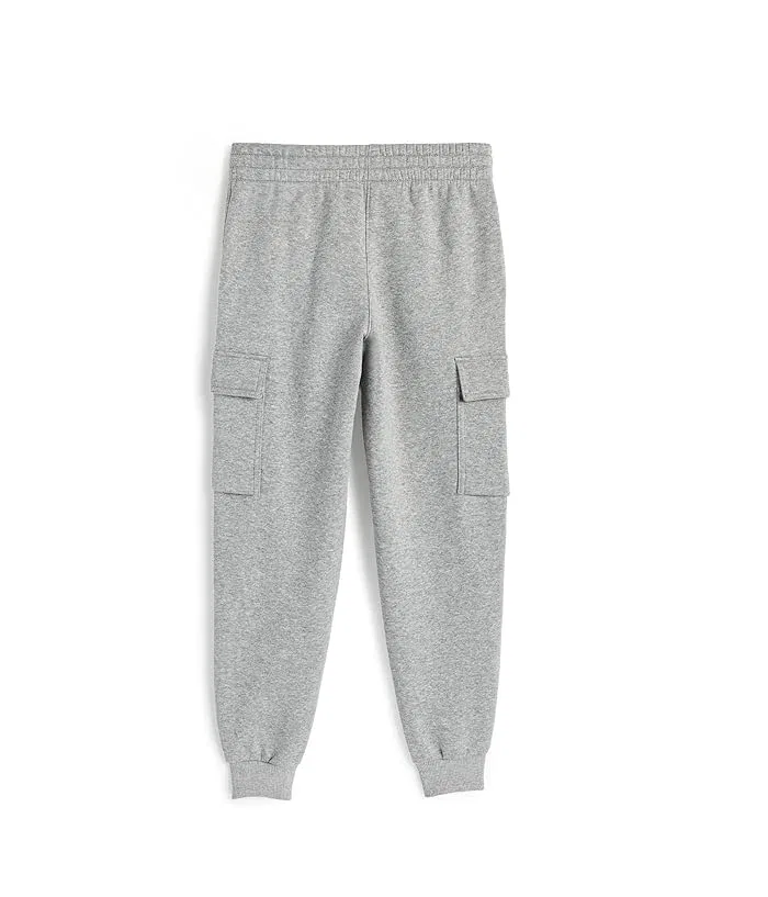 Штаны карго Nike Kids Club Fleece LBR, Dark Grey Heather/Base Grey/White — фото 2