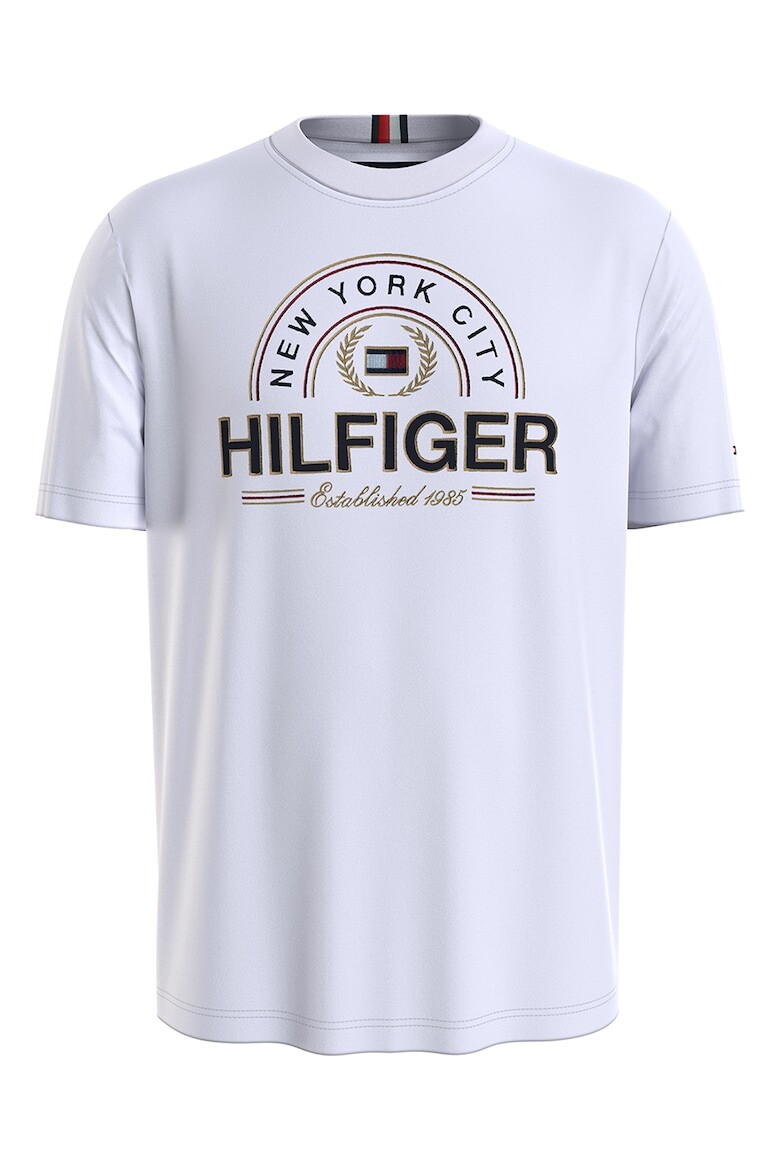 

Хлопковая футболка с вышитым логотипом Tommy Hilfiger, черный