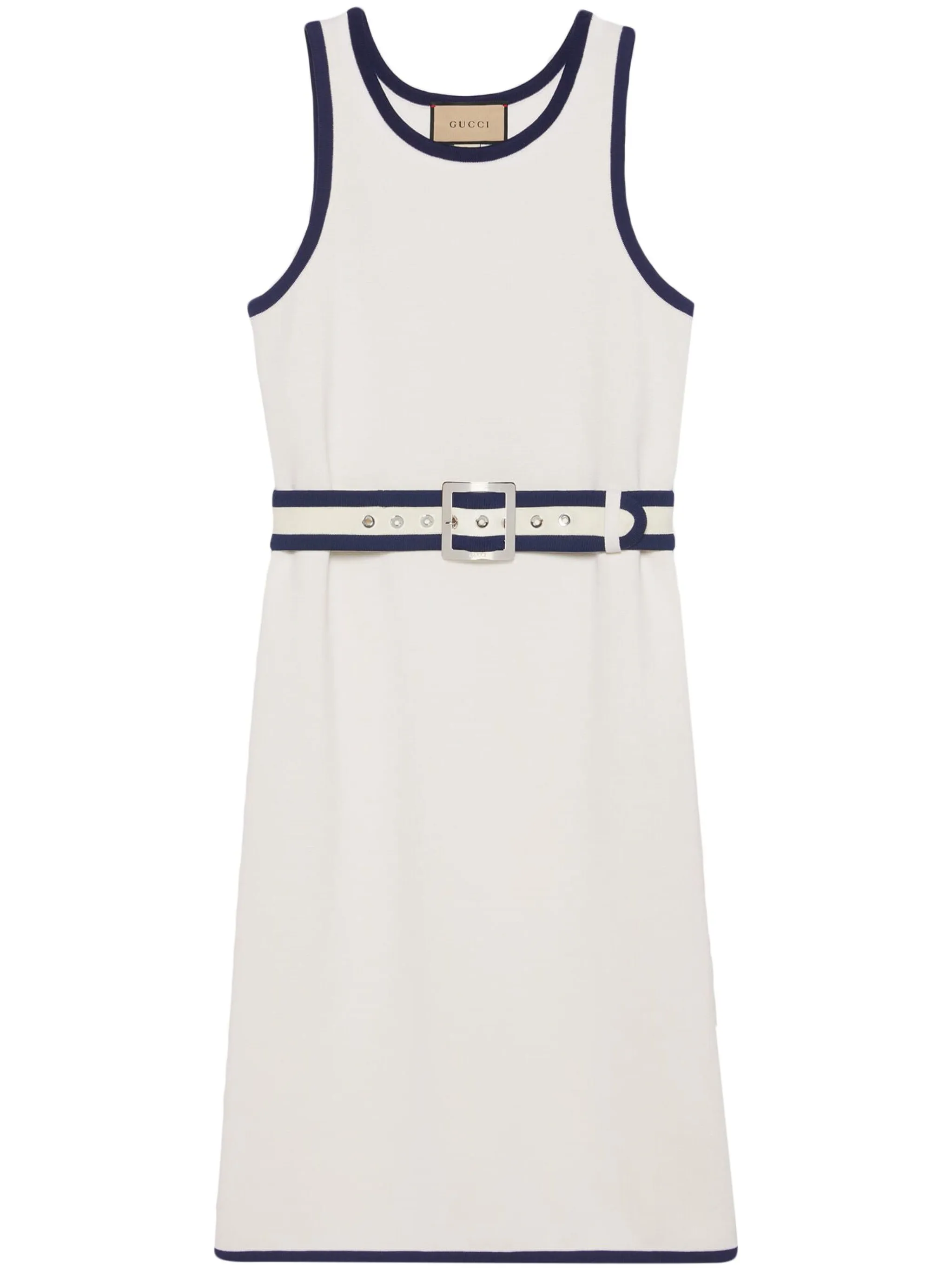 

Платье миди с поясом Gucci, белый