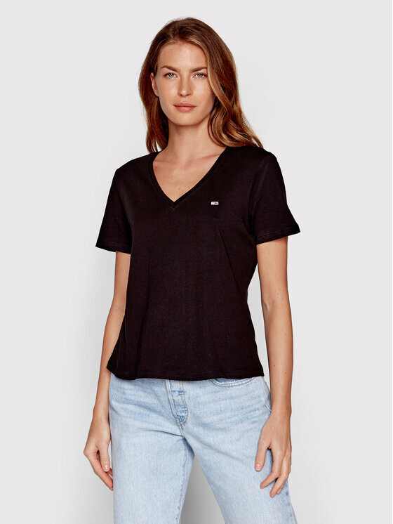 

Футболка узкого кроя Tommy Jeans, черный