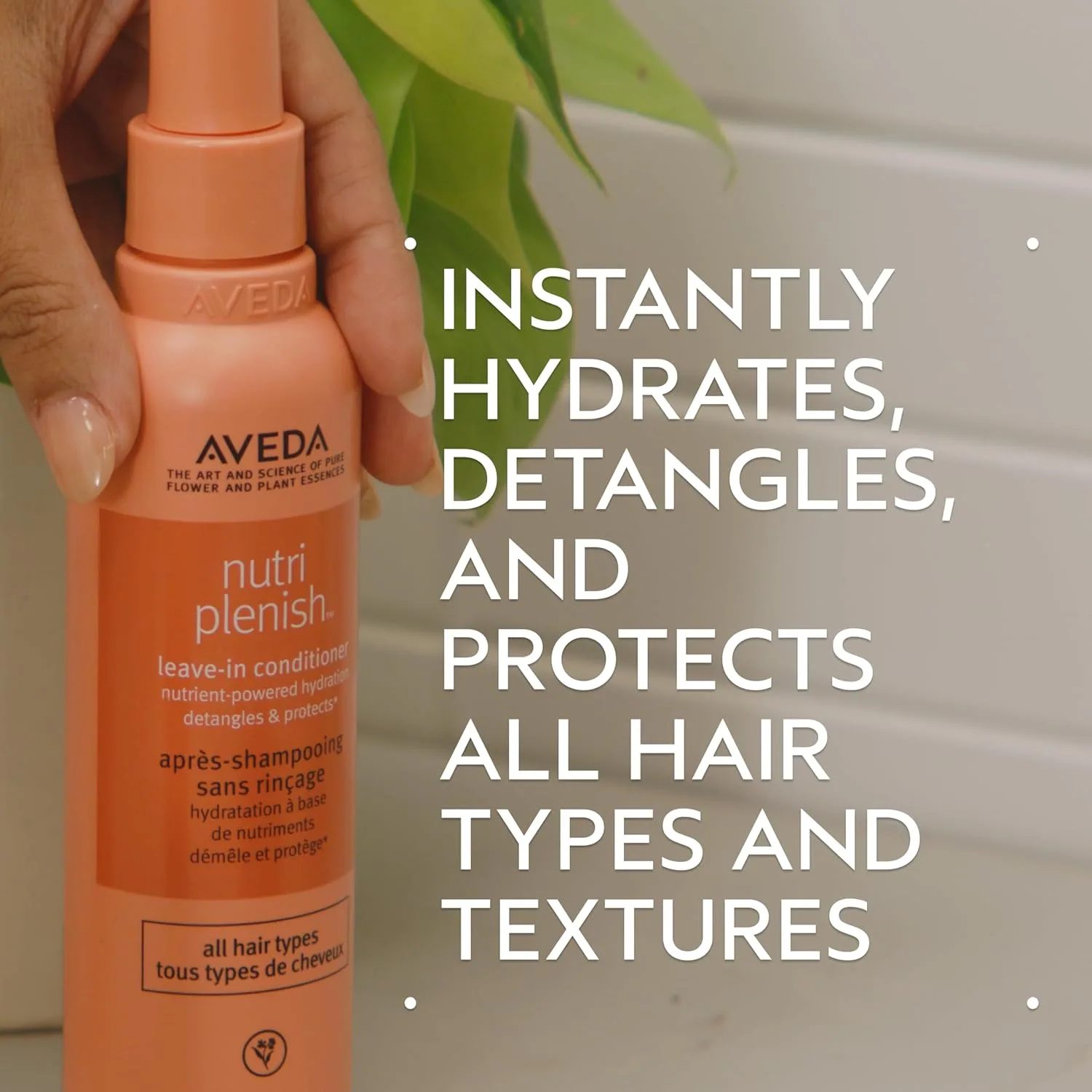 Несмываемый кондиционер Aveda Nutriplenish | Увлажняет, распутывает и восстанавливает волосы в течение 72 часов | Термозащитный спрей | Для всех типов волос | 98% натуральных ингредиентов* — фото 2
