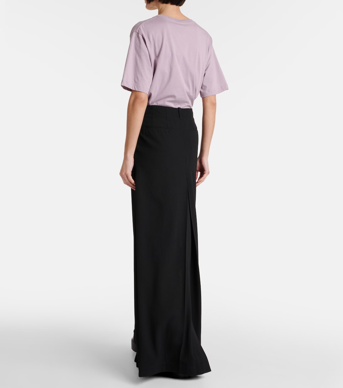 Юбка макси из смесовой шерсти Dries Van Noten, черный — фото 3