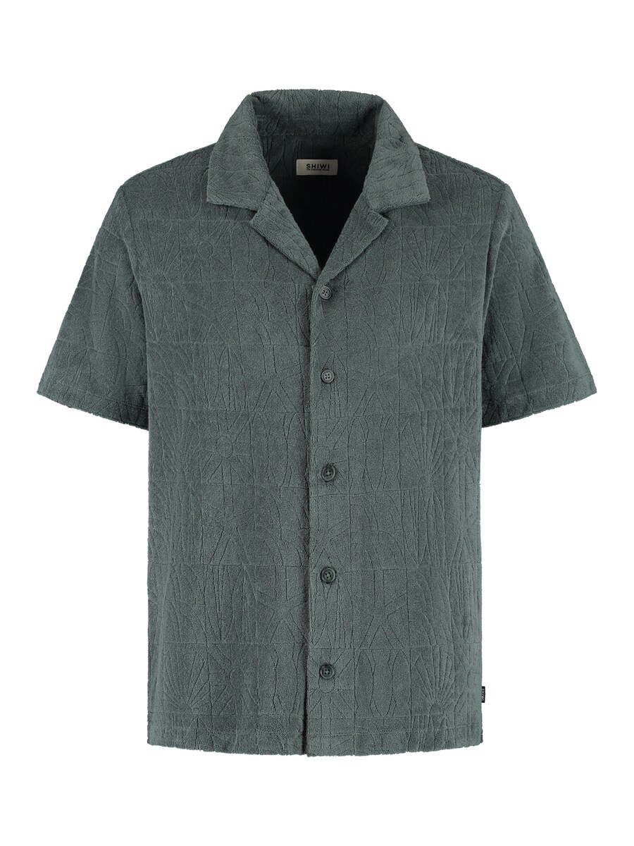 

Рубашка на пуговицах классического кроя Shiwi Ted Geo Sun, темно-зеленый