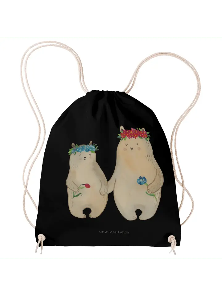 

Спортивная сумка Mr & Mrs Panda Sportbeutel Bären, черный