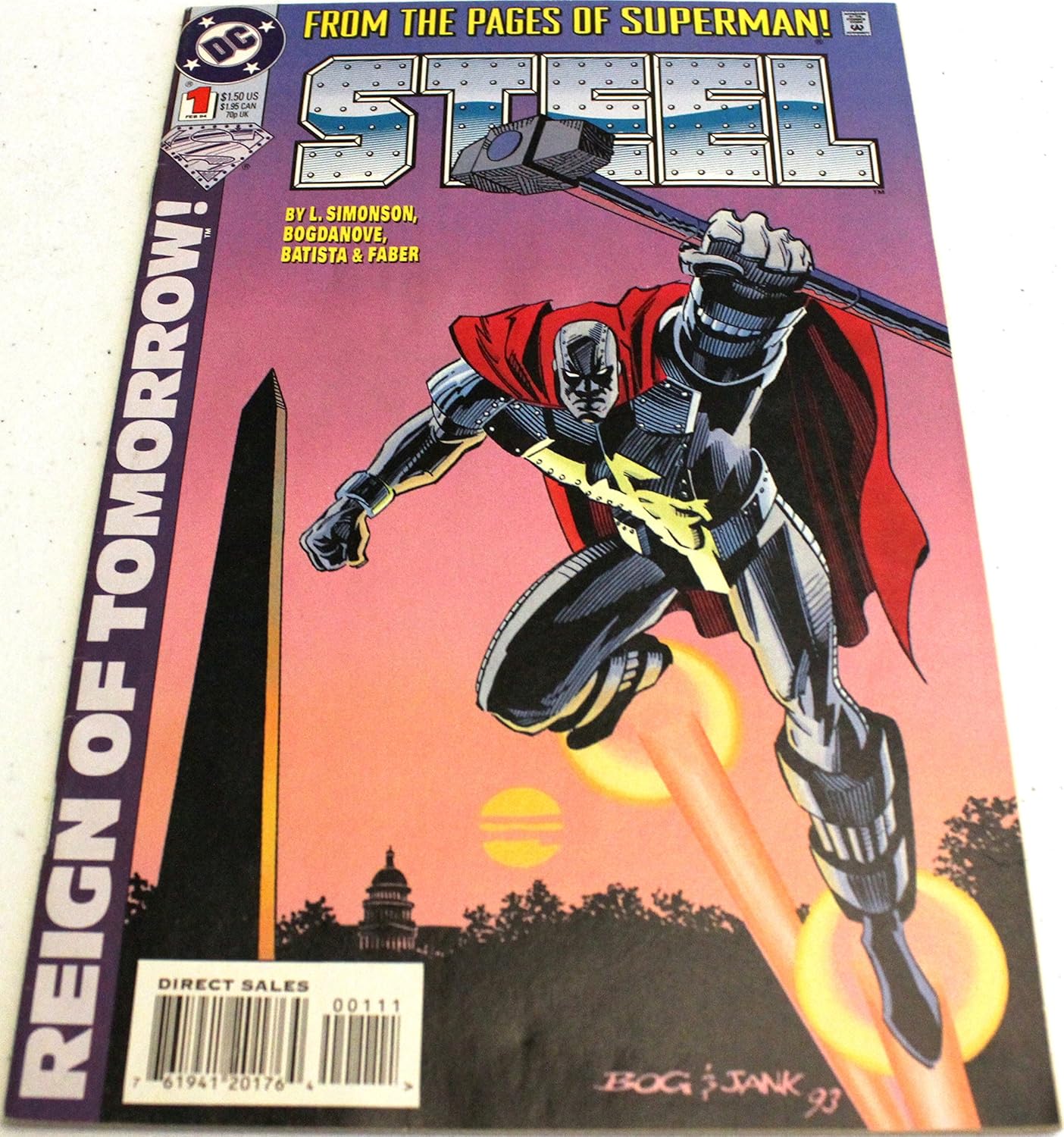

Steel Comic, No. 1: Reign of Tomorrow (February, 1994) (DC Comics)