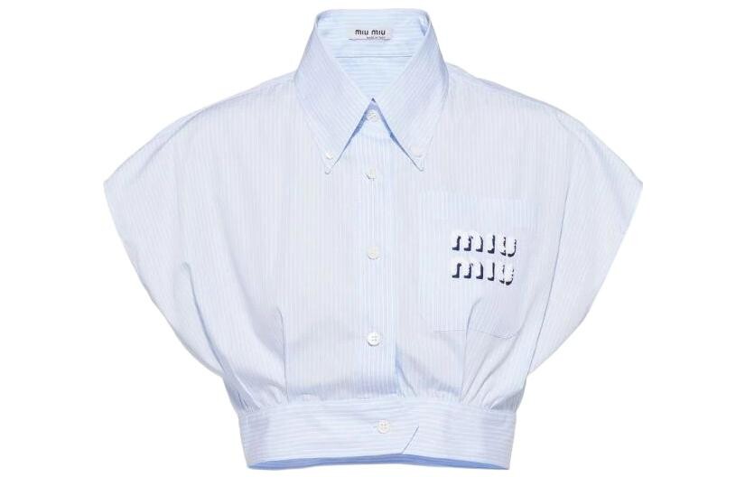 

Рубашка женская синяя Miu Miu