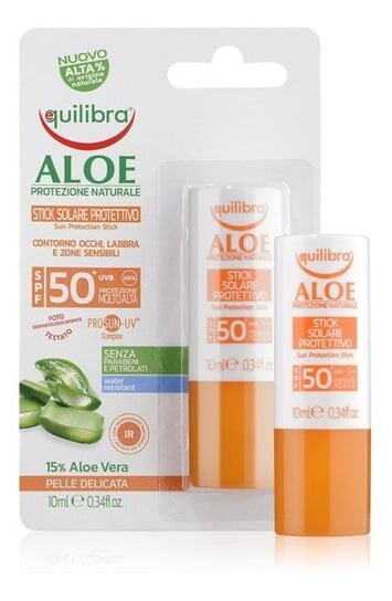 

Солнцезащитный стик с алоэ SPF50+, 10 мл Equilibra, Aloe Solare