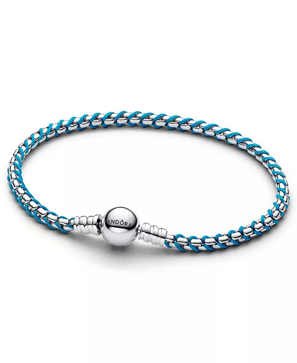 

Браслет-Цепочка «змейка» синего цвета Pandora, blue