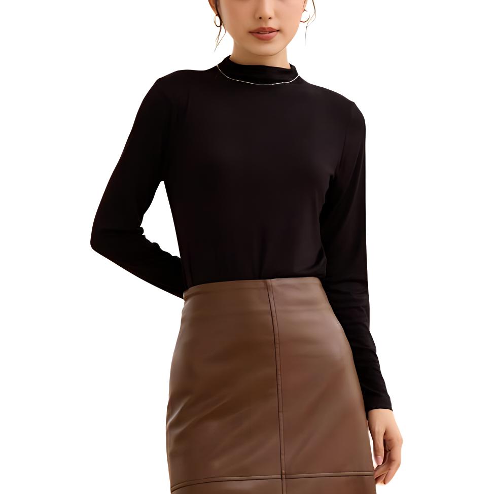 

361° Футболка женская черная полуводолазка, Черный, 361° Футболка женская черная полуводолазка