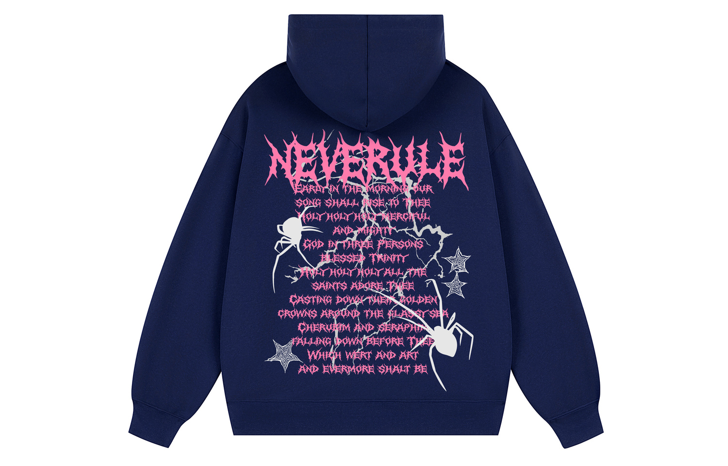 

Толстовка Unisex Hooded Moderate Others NEVER RULE, темно-синий