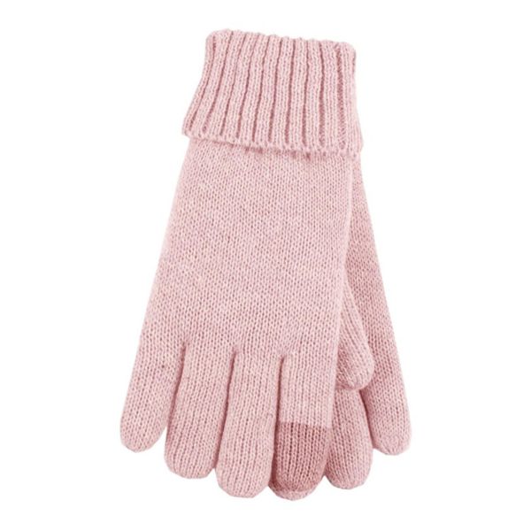 

Женские перчатки Heatweaver с плоской вязкой для сенсорных экранов Heat Holders, цвет dusty pink