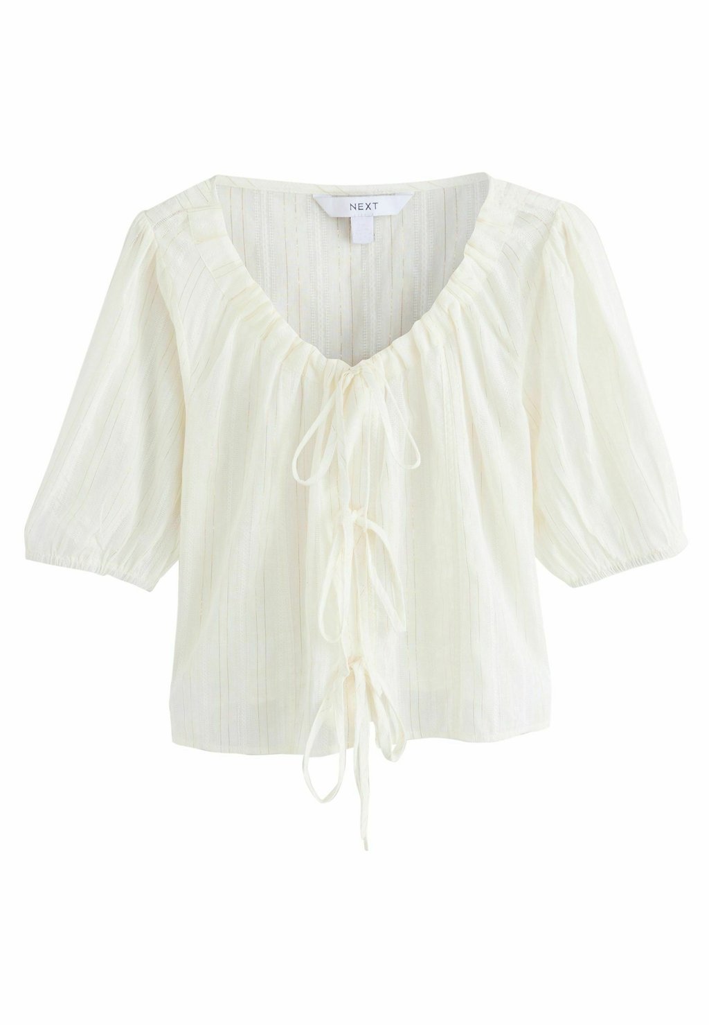 

Блуза REGULAR FIT TIE FRONT PUFF SHORT SLEEVE Next, белый