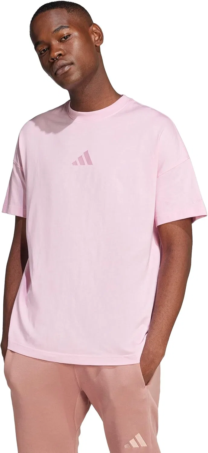 Футболка свободного кроя adidas, цвет True Pink — фото 3