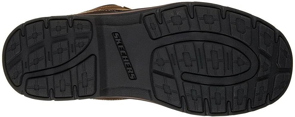 Мужские водонепроницаемые кожаные ботинки Skechers Segment Melego Chukka, темно-коричневый — фото 2