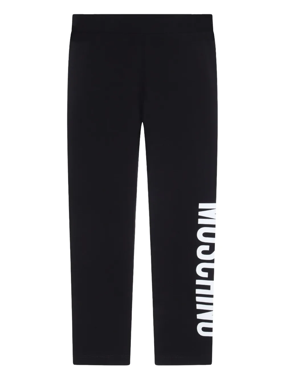 

Хлопковые брюки с логотипом Moschino Kids, черный