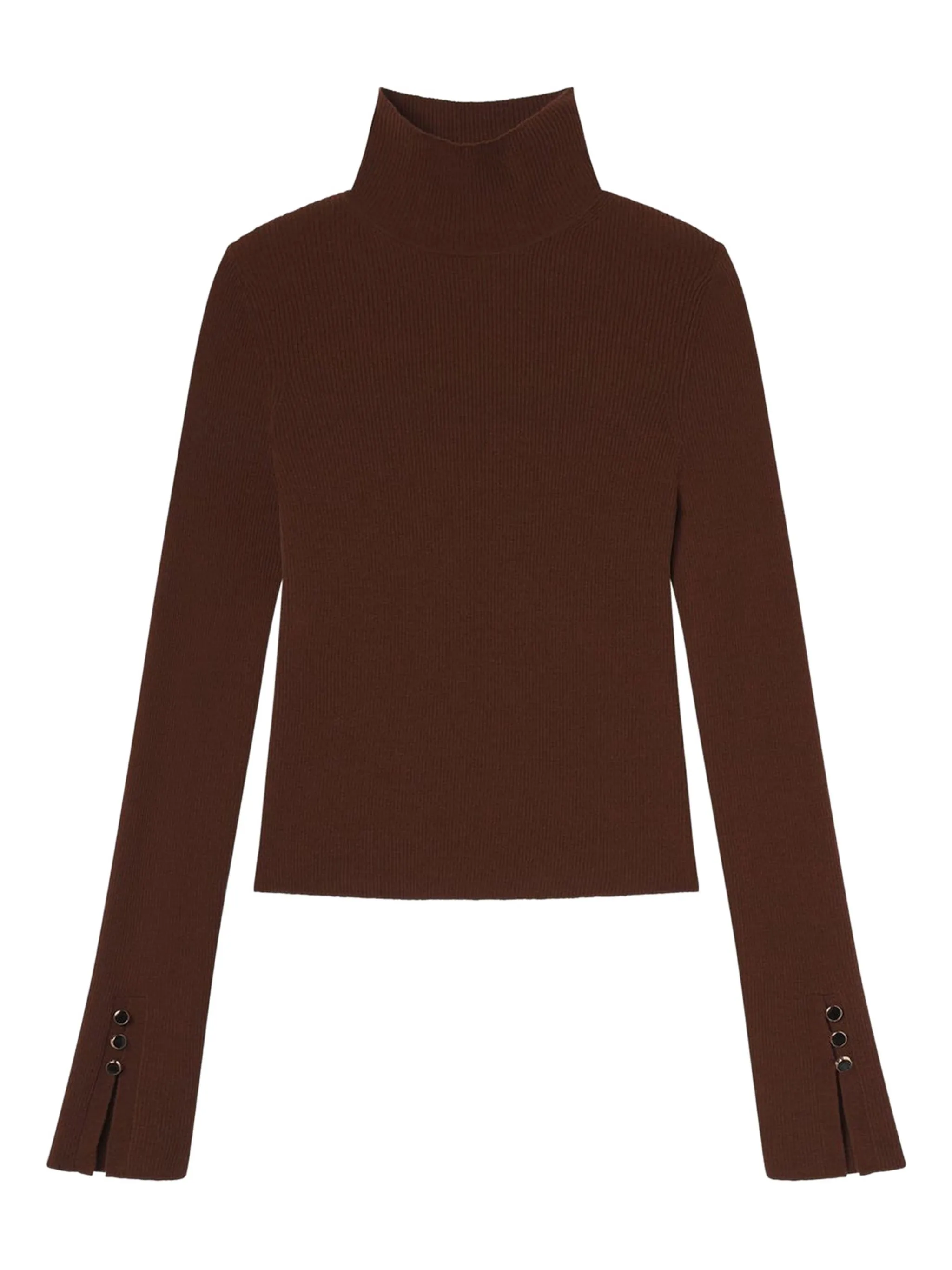 

Водолазка с высоким воротом в рубчик от Jett A.L.C., коричневый