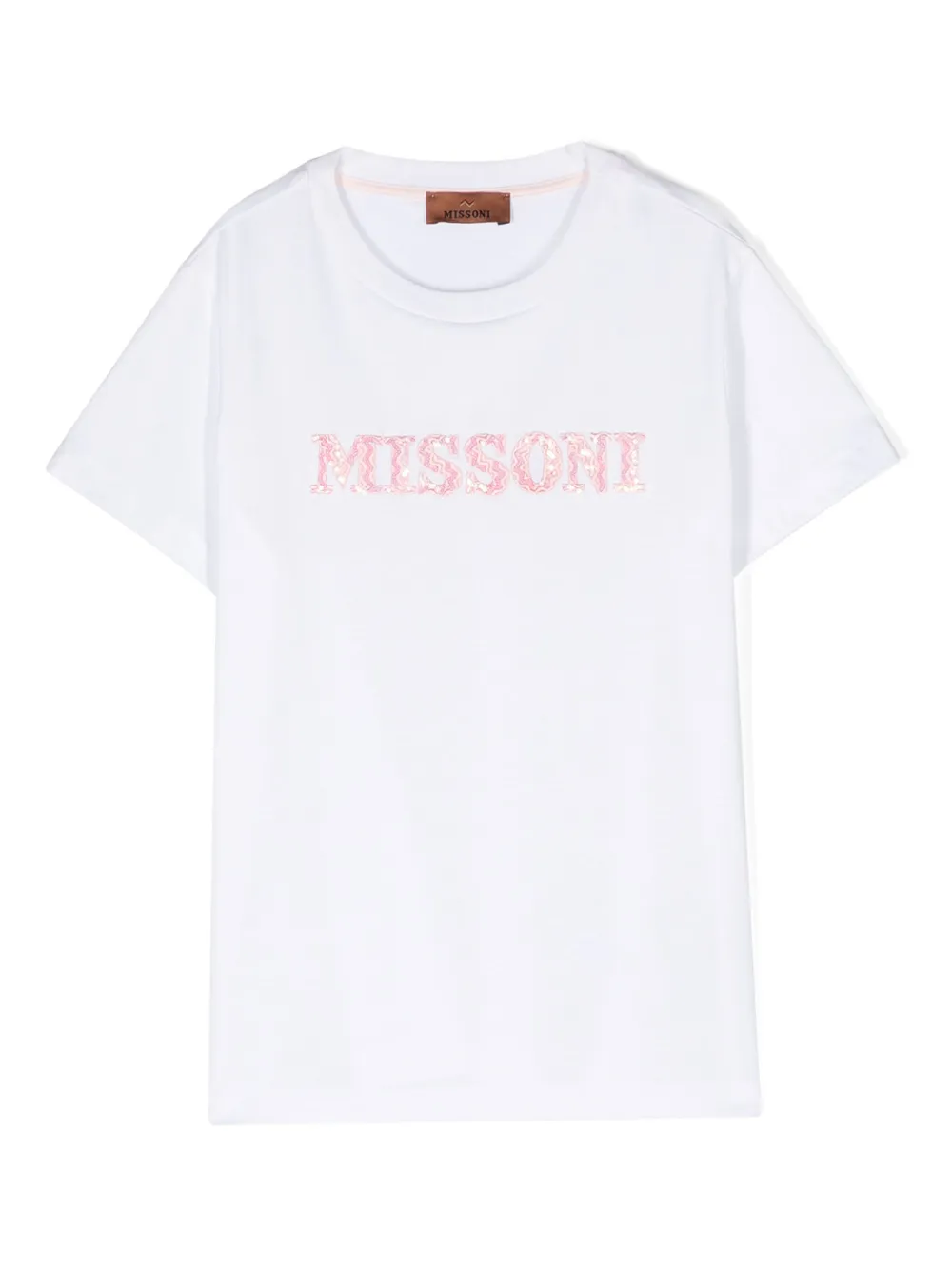

Футболка с вышитым логотипом Missoni Kids, белый