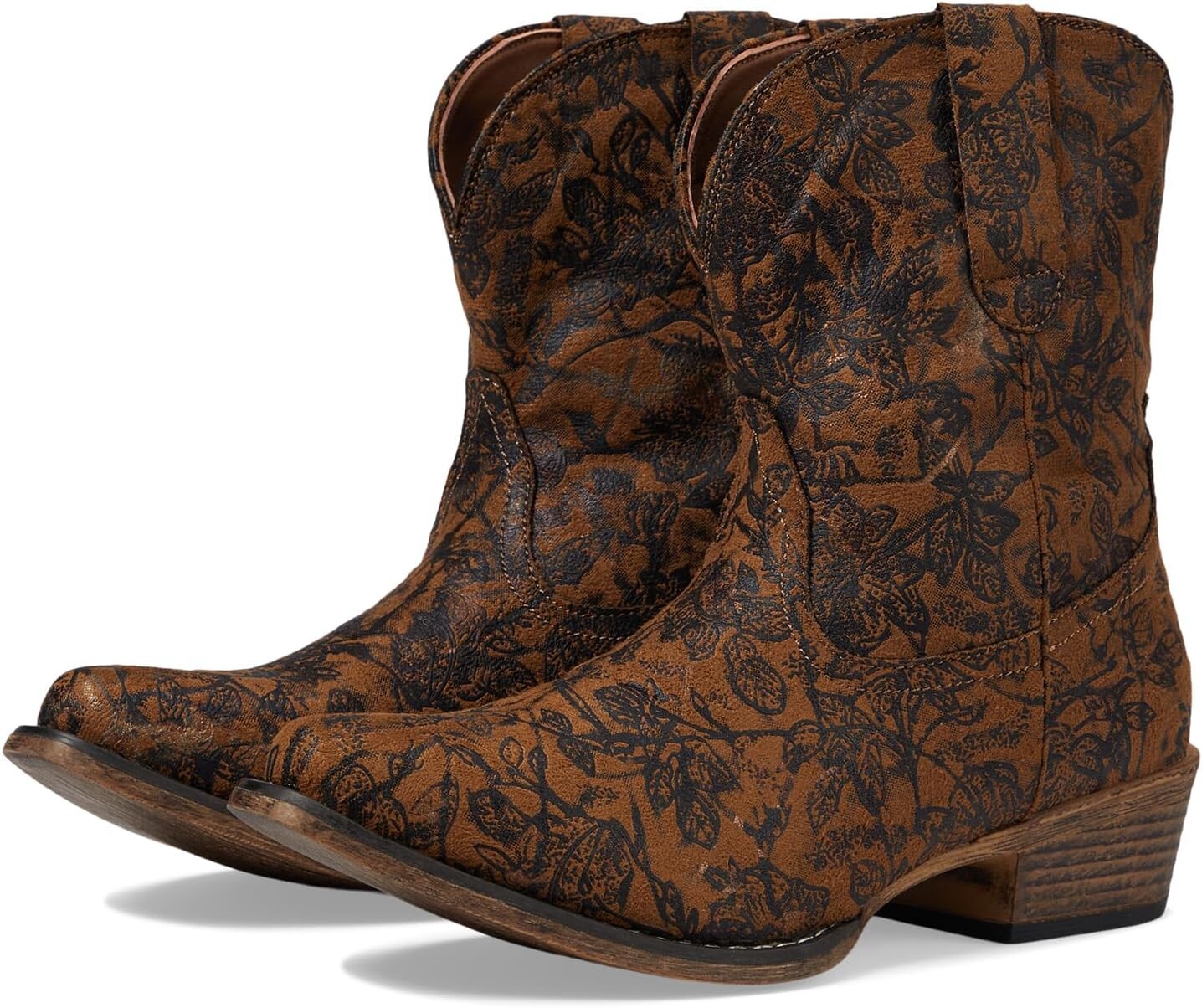 Ковбойские сапоги Emma Floral Roper, цвет Tan
