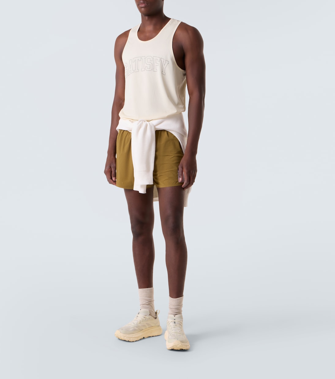 Беговые кроссовки Mafate Speed 4 Lite Hoka One One, Truffle Salt / Vintage Yellow — фото 2