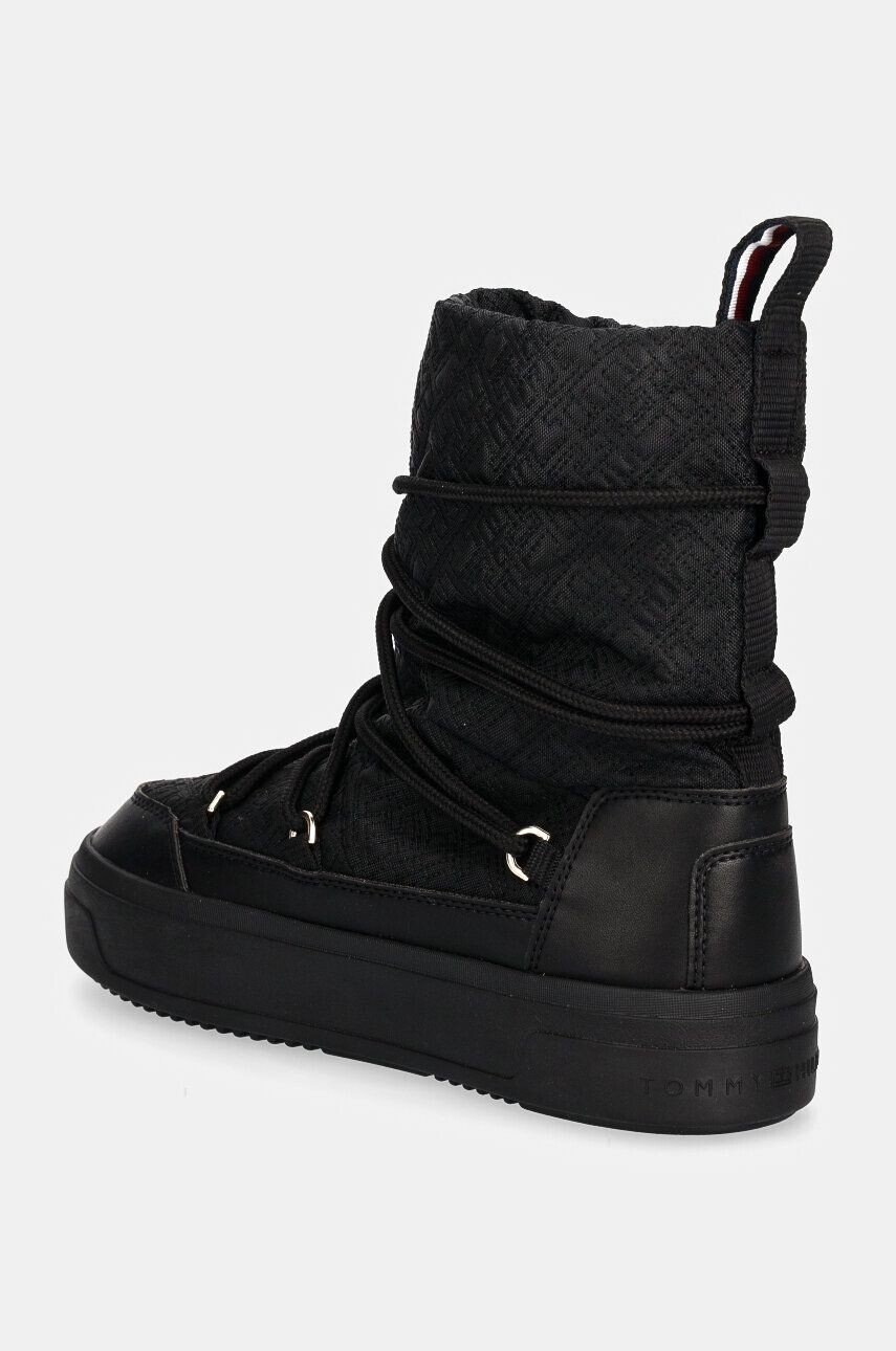 Зимние ботинки Tommy Hilfiger на шнуровке MONOGRAM SNOWBOOT, черный — фото 4